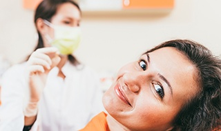 Patient at South Jersey Center for Dental Medicine getting a dental checkup