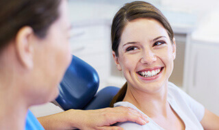 Dental patient smiling vibrantly